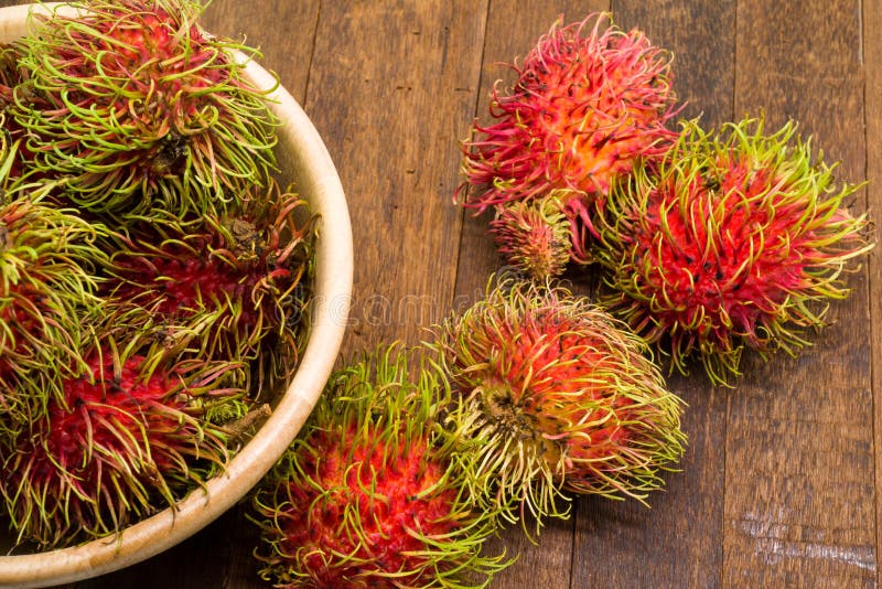Fresh Rambutan, Tropical Fruit Stock Image Image of tropical, seed