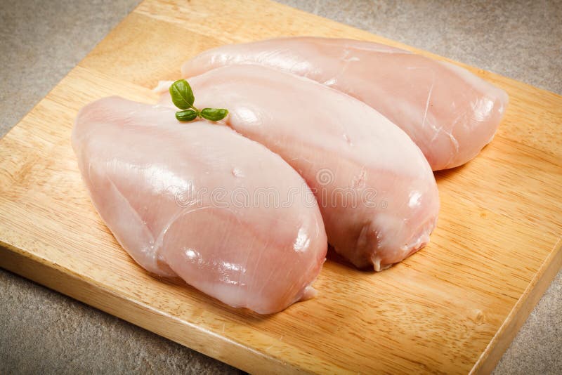 Fresh raw chicken breasts