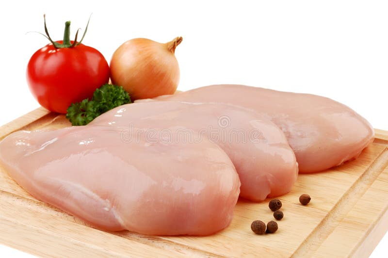 Fresh raw chicken breasts