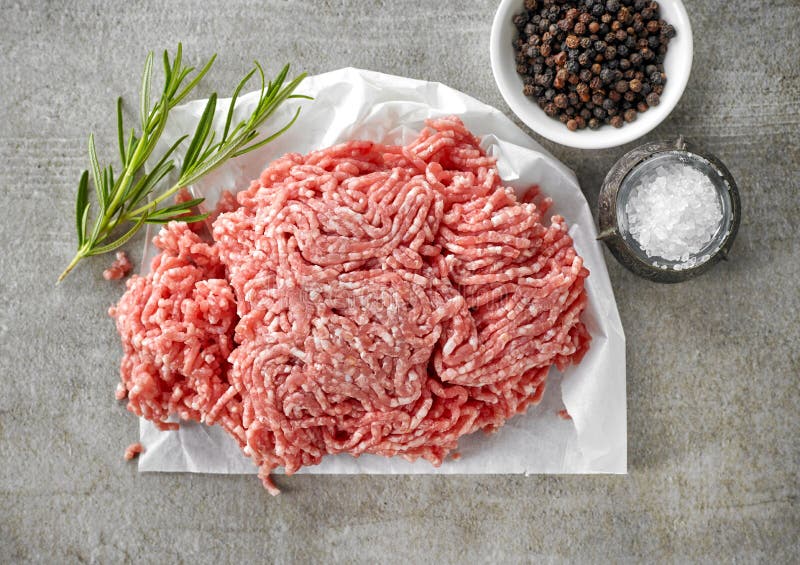 Fresh raw ground pork