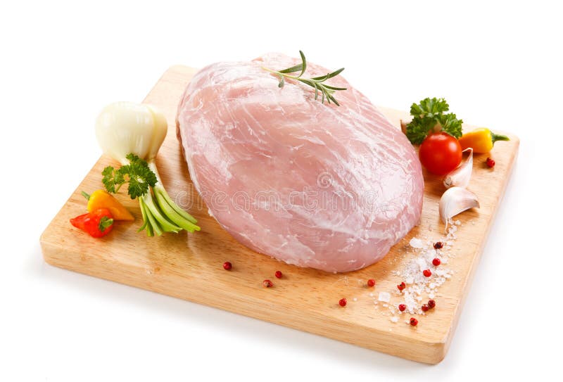 Fresh raw ham stock image. Image of healthy, closeup 67088961