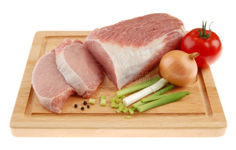 Fresh raw pork loin stock image. Image of diet, horizontal 7242575