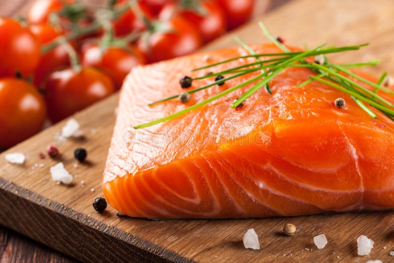 Salmon stock image. Image of meat, flesh, orange, cooking 15316349