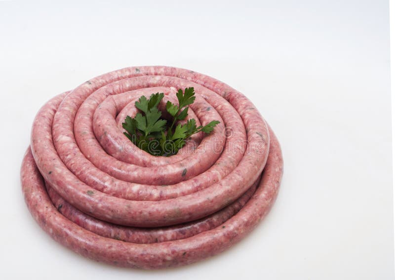 Fresh raw sausage stock image. Image of healthy, beef 45377003