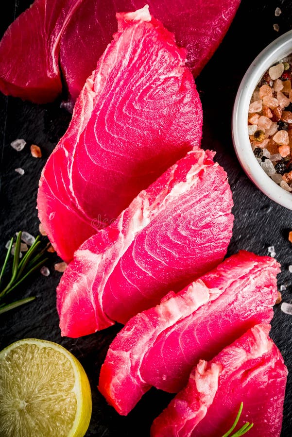 Fresh Raw Tuna Fish Stock Image Image Of Meal Diet 128866695