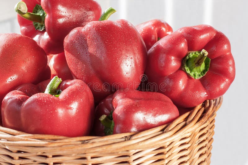 Fresh red bell pepper