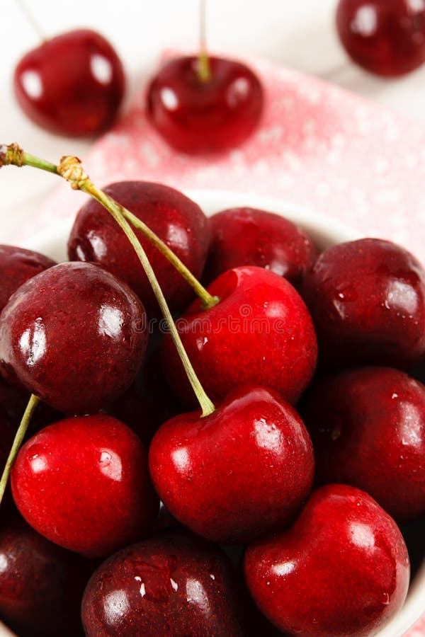 Fresh Red Cherries stock photo. Image of sweet, delicious 25599184