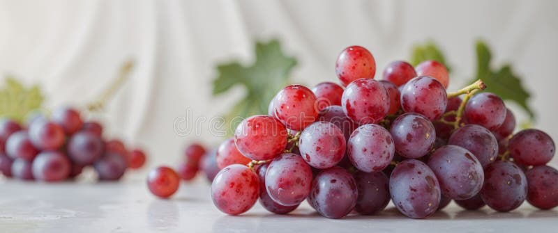 Fresh red grapes captured in a tight shot. royalty free stock photos