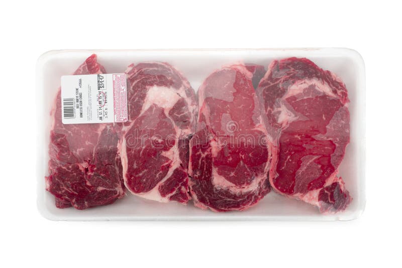 Fresh Red Meat Packed In A Poly Bag. Stock Photo Image 44337727
