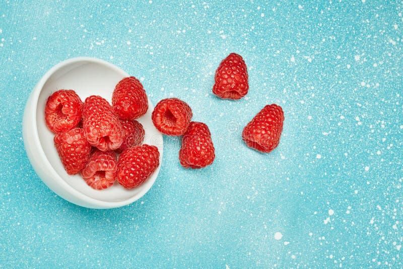 Fresh Red Raspberry On Color Background. Ingredients For ...