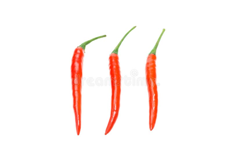 Fresh Red Thai Hot Chili Isolated on White Stock Image Image of space, chilli 63900185