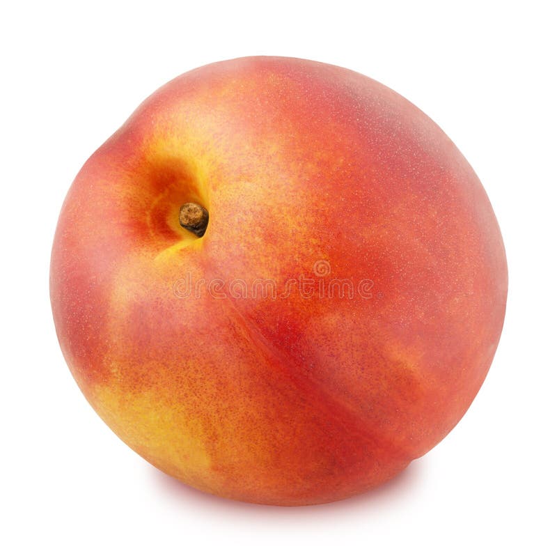 Fresh Ripe Nectarine Isolated on White Background Stock Image Image