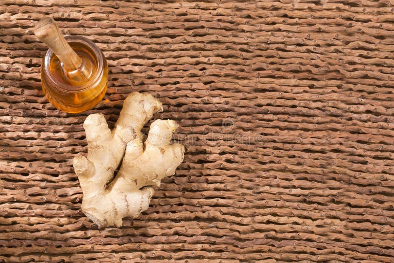 Ginger and Honey Alternative Medicine Zingiber Officinale Stock Image