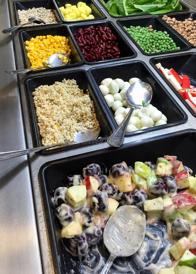 Fresh Salad Bar, Fresh Healthy Salad Vegetables Stock Image Image of