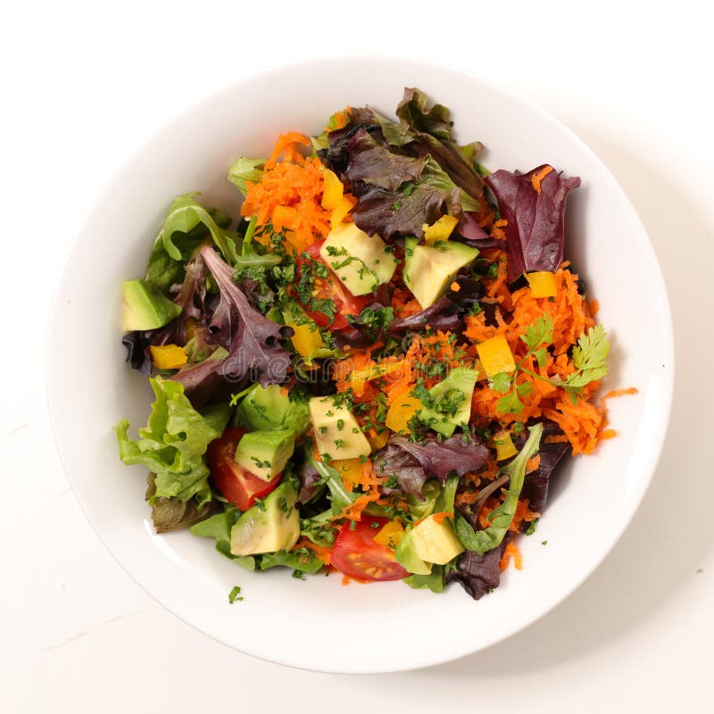 Fresh salad bowl stock photo. Image of isolated, fresh 110607280