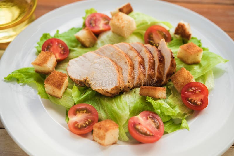 Fresh salad with chicken breast