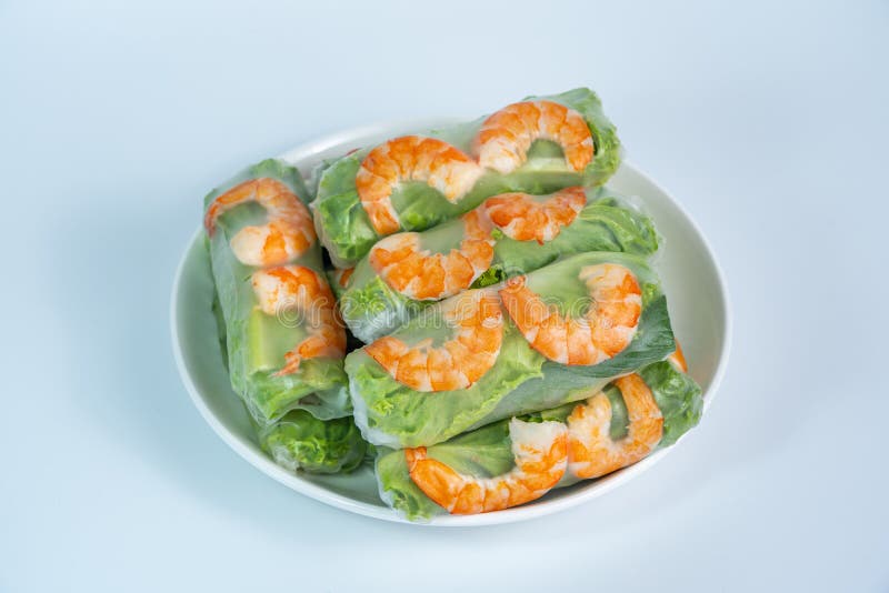 Fresh salad shrimp roll, Goi Cuon- Vietnamese cuisine