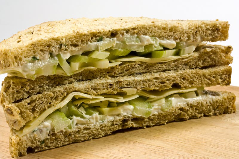 Cheese and celery sandwich stock image. Image of diet 20196113