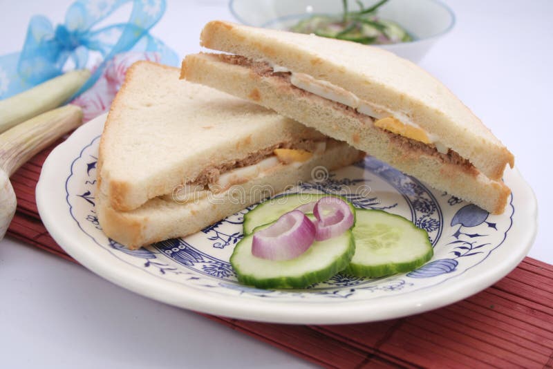 Fresh Sandwich with Tuna Fish Stock Photo Image of starter, fish