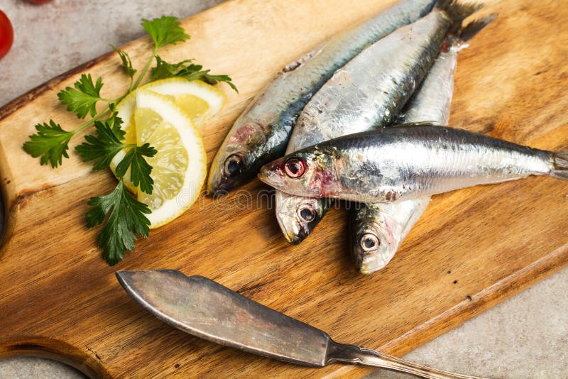 Fresh Sardines for a Good Dish Stock Image Image of diet, macro