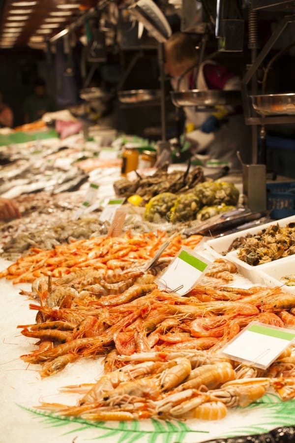 Fresh Seafood at Fish Market Stock Photo Image of ocean, fish 54128604
