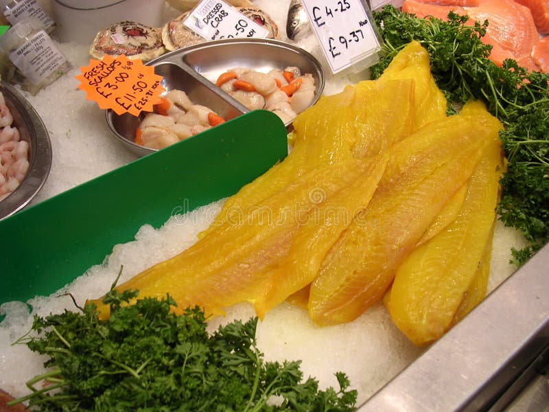 Fresh Seafoods on Market in Scotlands Stock Image Image of recipe