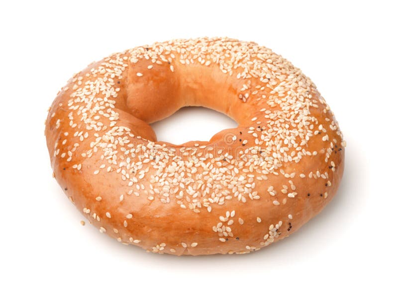 Fresh sesame bagel stock image. Image of healthy, brown 82590499