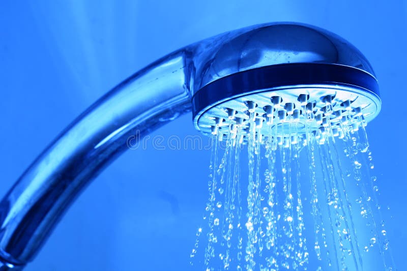 Fresh shower stock photo. Image of flowing, drops, household 6210416
