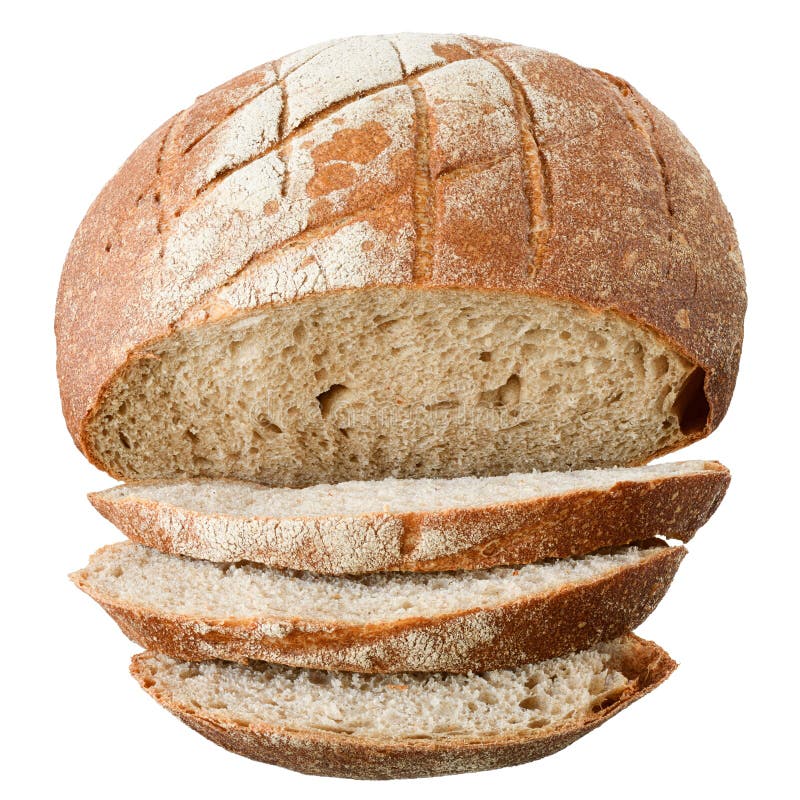 Fresh Sliced Brown Grain Rye Bread Isolated Stock Image Image of