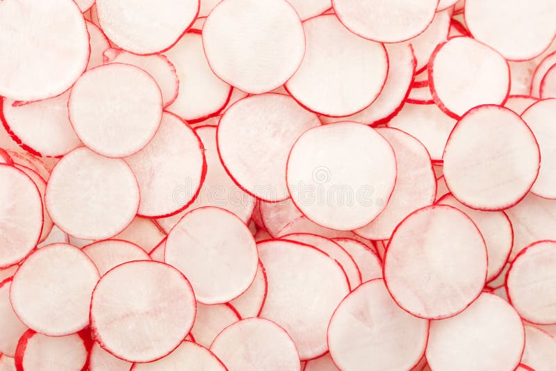 Fresh sliced radish