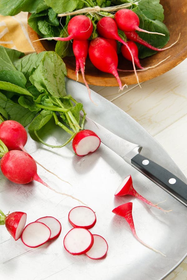 Fresh Sliced Red Radishes stock photo. Image of healthy 20693454