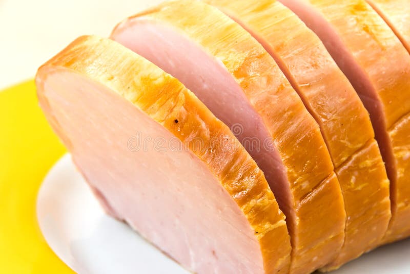 Fresh Slices Of Baked And Smoked Ham