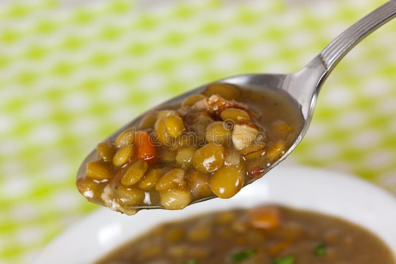 A fresh spoonful of lentil stew