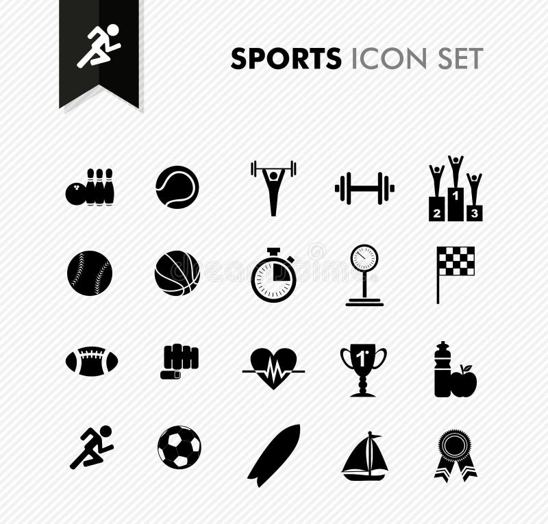 Fresh Sports icon set. vector illustration