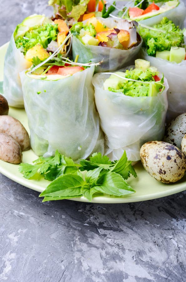 Fresh spring roll stock photo. Image of salad, cuisine 119202328