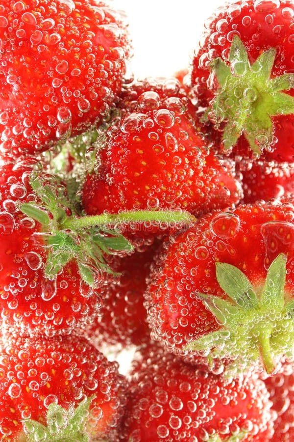 Fresh Strawberries Close Up Stock Image Image of fizzy, wash 12661355
