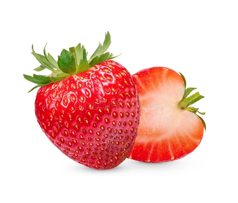 Fresh Strawberries Isolated on White Background Stock Image Image of