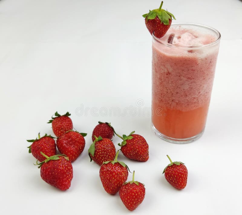 Fresh Strawberry Juice with Milk Stock Photo Image of citrus, cuisine