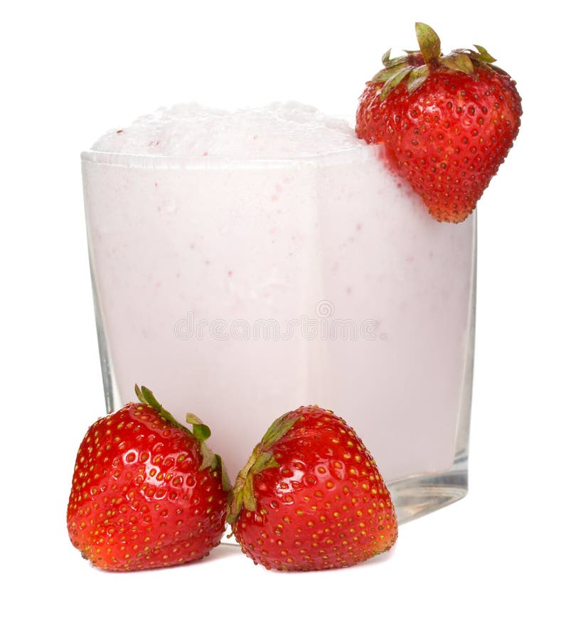 Fresh strawberry milkshake stock image. Image of milkshake - 15149253