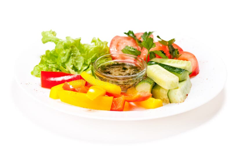 Salad with FetaCheese stock photo. Image of order, menu 93192