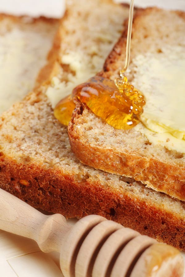 Fresh sweet honey bread stock photo. Image of bread, vegetarian - 9471814