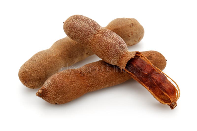 Fresh Tamarind Fruit Isolated On White Stock Image Image of dessert, condiment 140273485