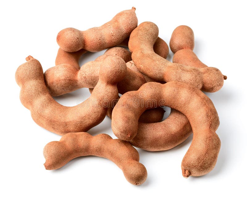 Fresh Tamarind Fruit Isolated on White Stock Image Image of shell, food 118879077