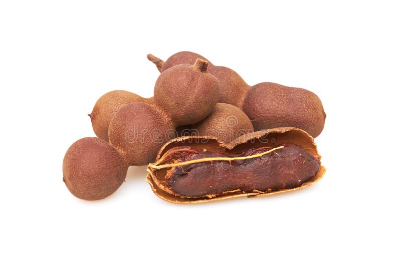Fresh Tamarind Fruit on White Stock Photo Image of fresh, nutrition