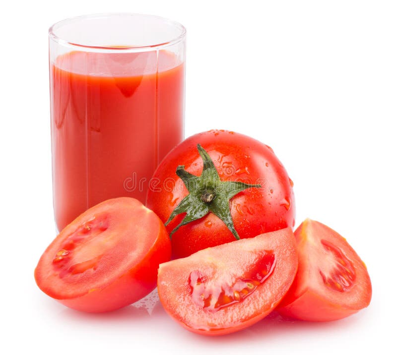 Fresh tomato with juice