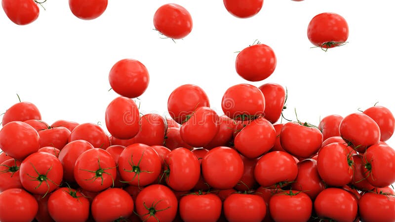 Fresh tomatoes background. Food concept. 3d rendering.