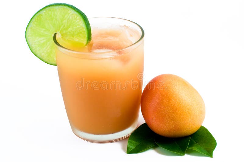 Fresh tropical fruit and juice