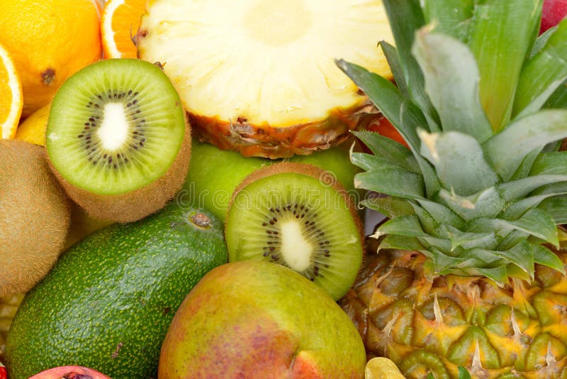 Fresh tropical fruits stock photo. Image of natural, combination 43100482