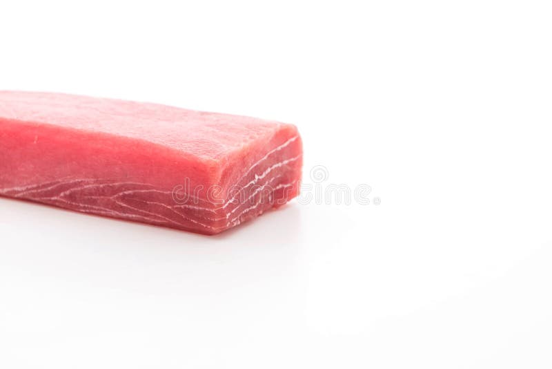 Fresh tuna on white stock image. Image of fresh, meat - 107716173