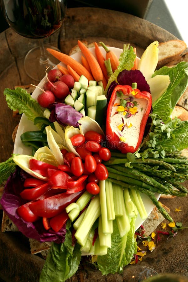 Fresh Vegetable Crudite Platter Stock Photo Image 4084408